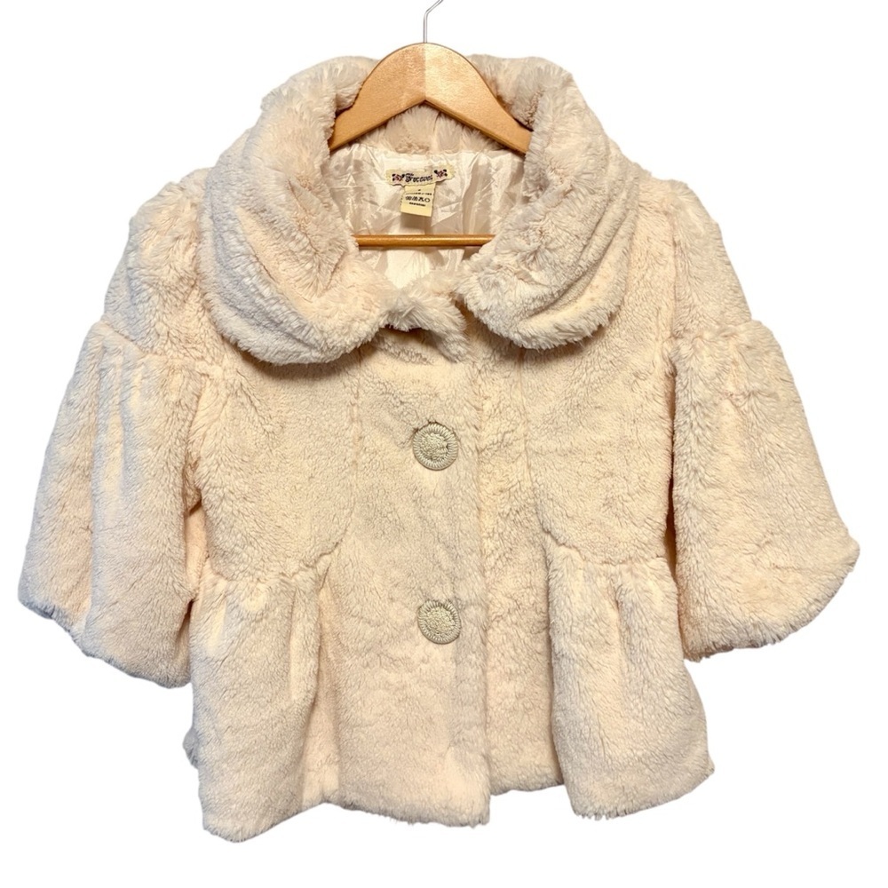 Vintage Forever Cream Faux Fur Lined Jacket, Waist length, Womens size Small - Picture 4 of 14